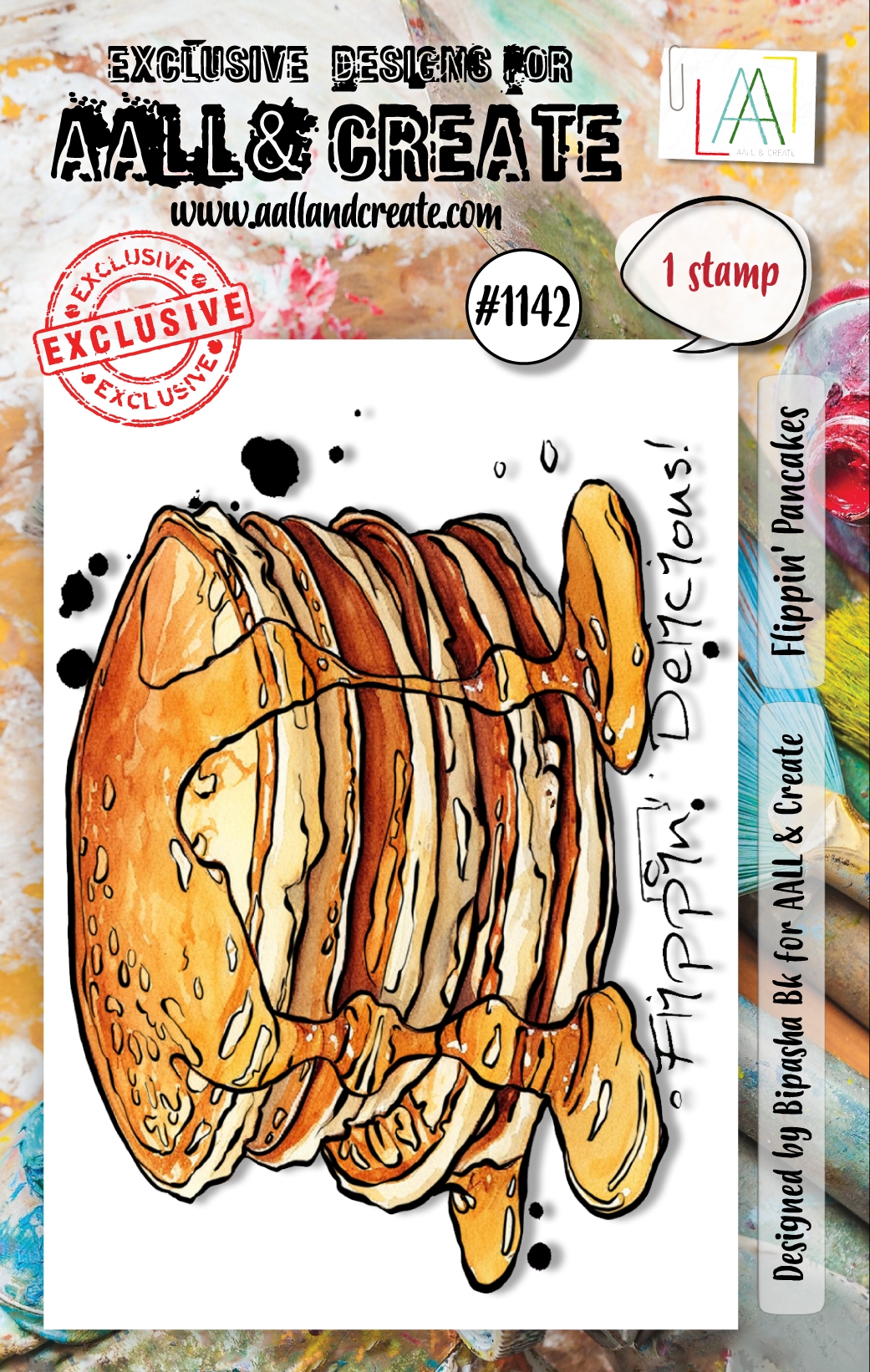 #1142 Flippin' Pancakes A7 Stamp Set