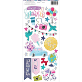 Sparkle City Cardstock Stickers