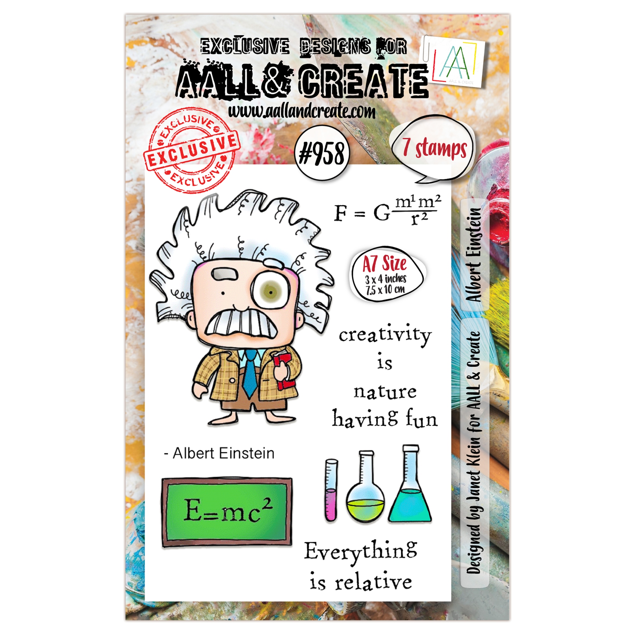 #0958 Albert Einstein A7 Stamp Set