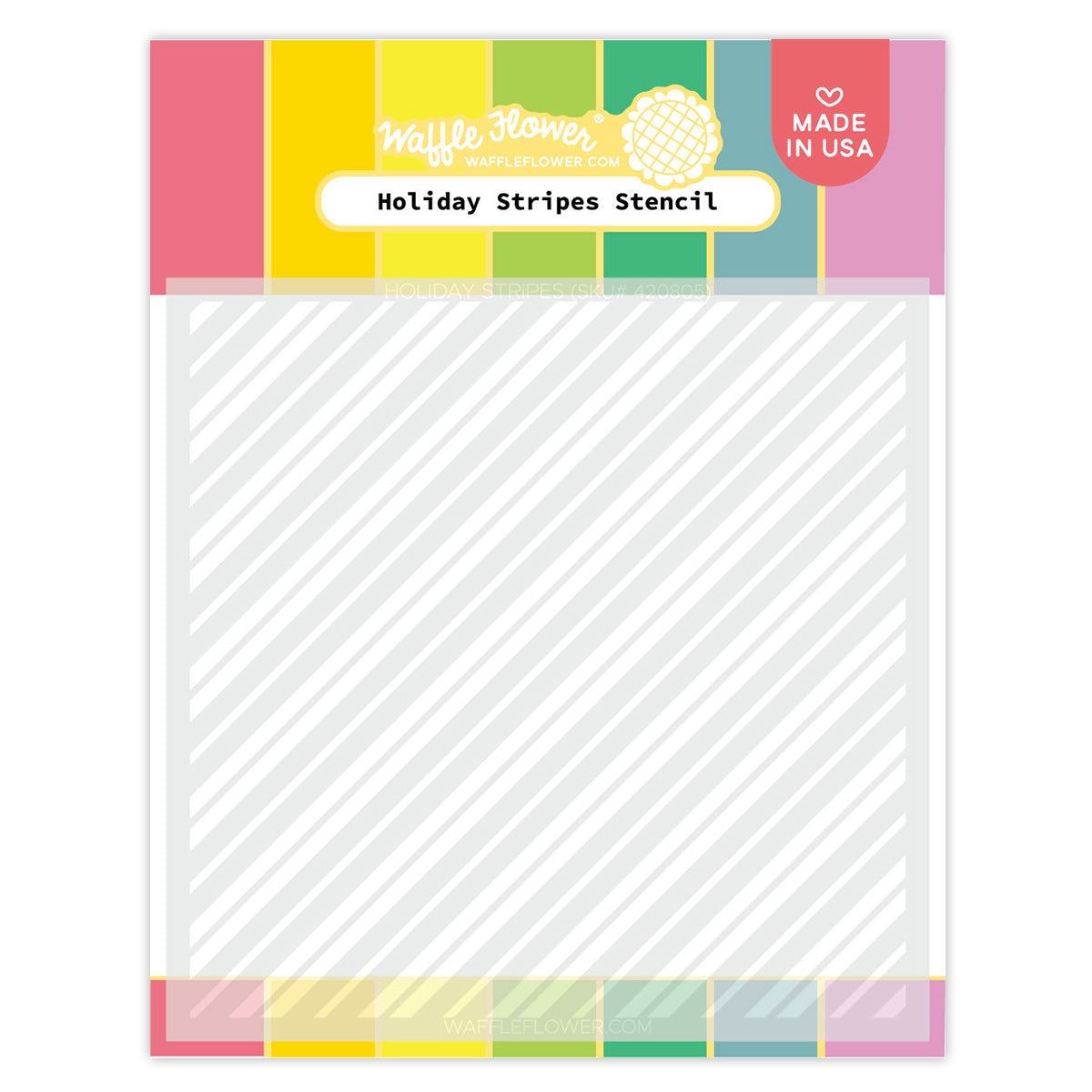 Holiday Stripes Stencil