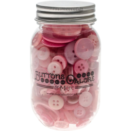 Button Mason Jars Pink Grapefruit