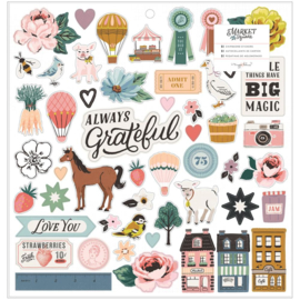 Market Square Chipboard Stickers