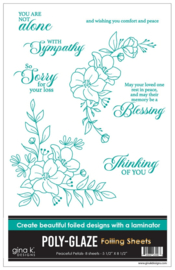 Peaceful Petals Poly-Glaze Foiling Sheets