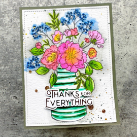 Inky Bouqet Clear Stamp Set 4"X6"