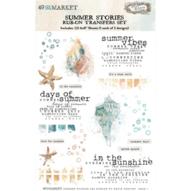 Summer Stories Rub-On Transfer Set 6"X8"