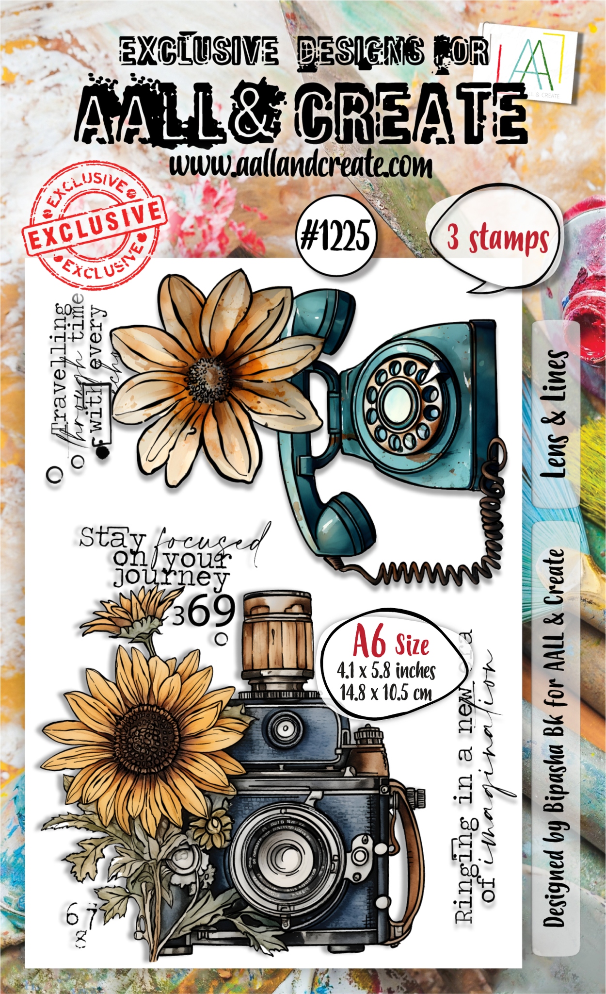 #1225 Lens & Lines A6 Stamp Set