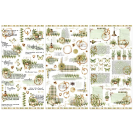 Cottagecore Rub-On Transfer Set 6"X12"