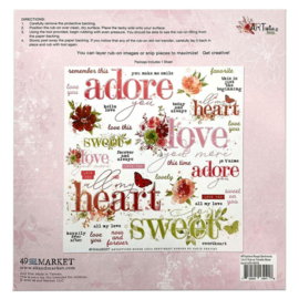 ARToptions Rouge Sentiments Rub-Ons 12"X12"