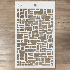 Sonora Abstract Bricks Texture Stencil 5"X8"