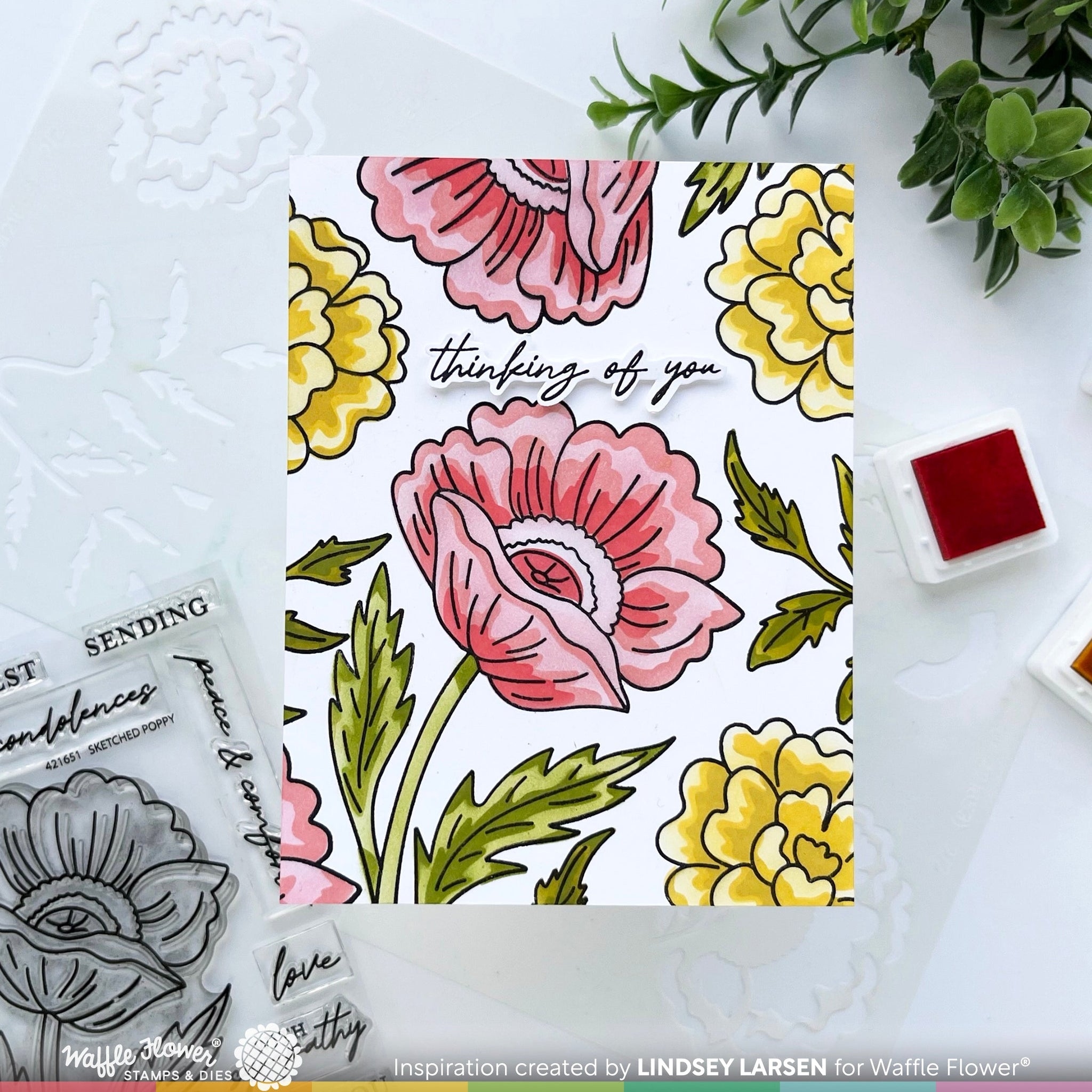 Sketched Marigold Coloring Stencil