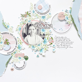 Circle Florals Clear Stamp Set 4"X6"