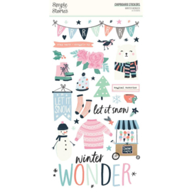 Winter Wonder Chipboard Stickers 6"X12"