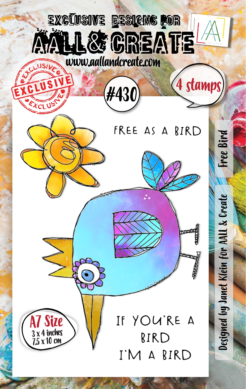 #0430 Free Bird A7 Clear Stamp Set