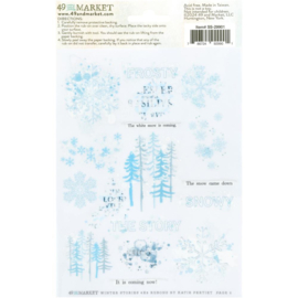 Winter Stories Rub-On Transfer Set 6"X8"