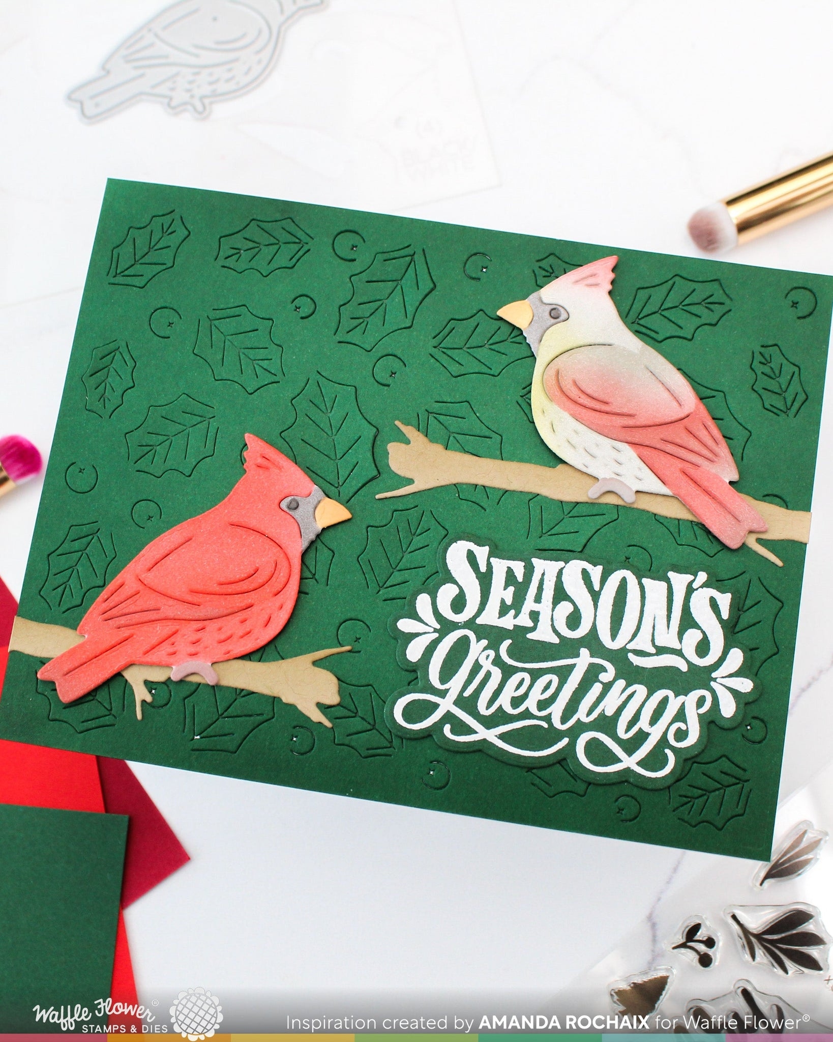 Poinsettia Frame Sentiments Stamp Set