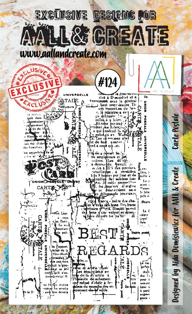 #0124 Carte Postale A6 Clear Stamp Set