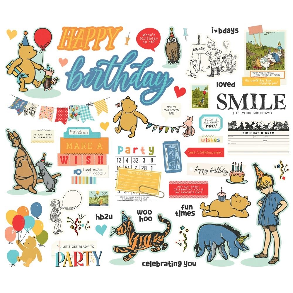 Say Cheese Classic Pooh Bits & Pieces Die-Cuts Elements