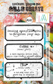 #0647 Basic Tags A7 Clear Stamp Set
