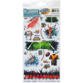 Level Up; Sports Rub-On Transfer Set 6"X12"
