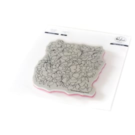 Cling Rubber Background Stamp A2 Blushing Floral