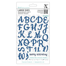 Large Dies Script Alphabet Upper Case