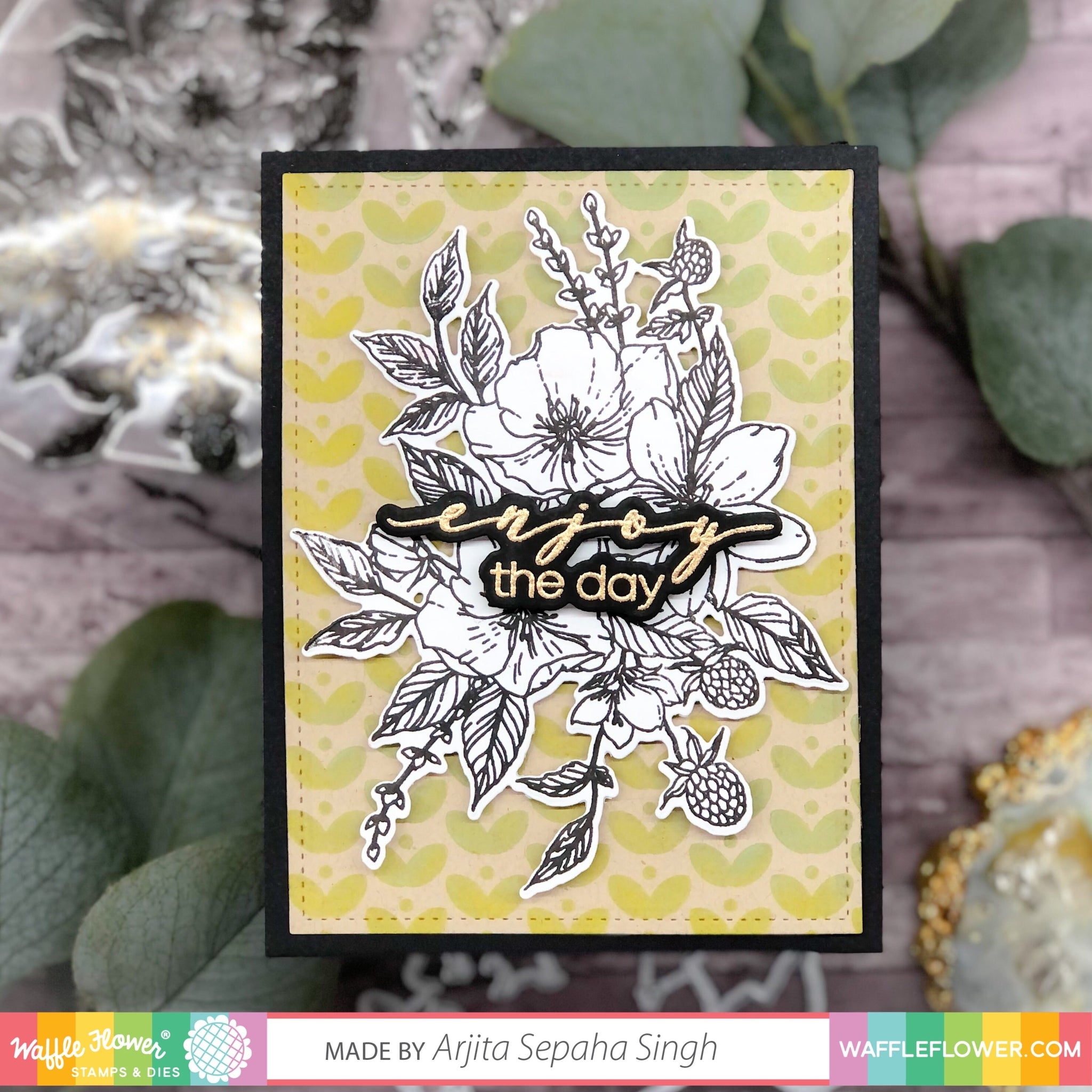 Cute Leaf Background Stencil
