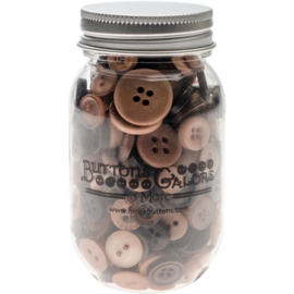 Button Mason Jars Warm Cocoa