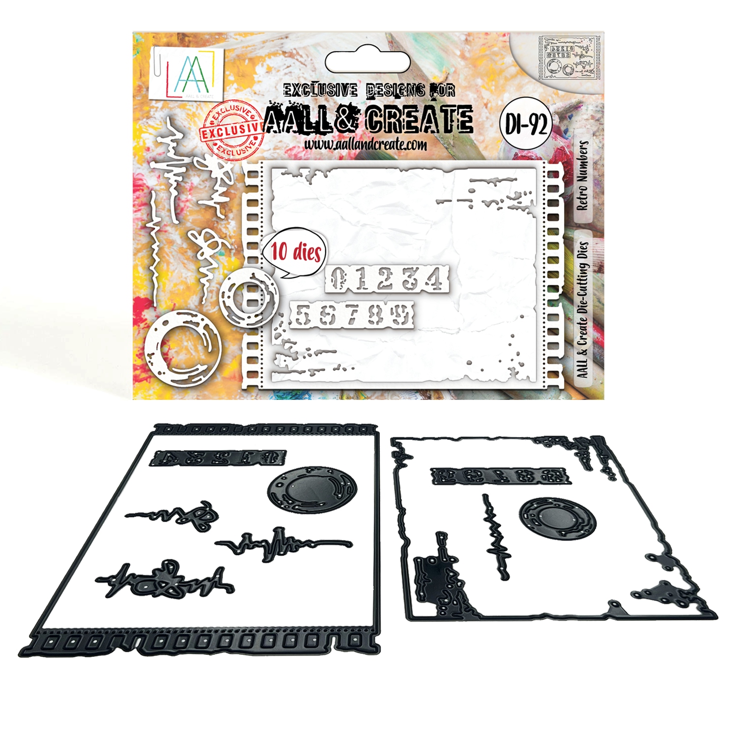 #092 Retro Numbers Cutting Die Set