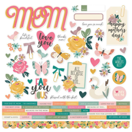 Mother's Day Cardstock Stickers