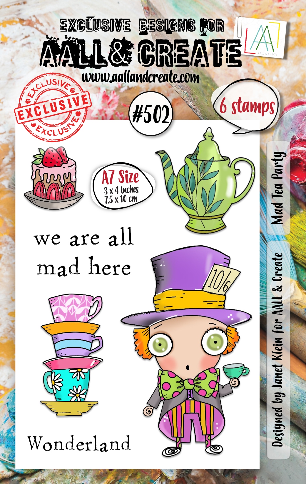 #0502 Mad Tea Party A7 Clear Stamp Set