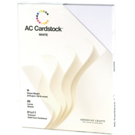 Textured Cardstock Pack Solid White 8,5x11 Inch