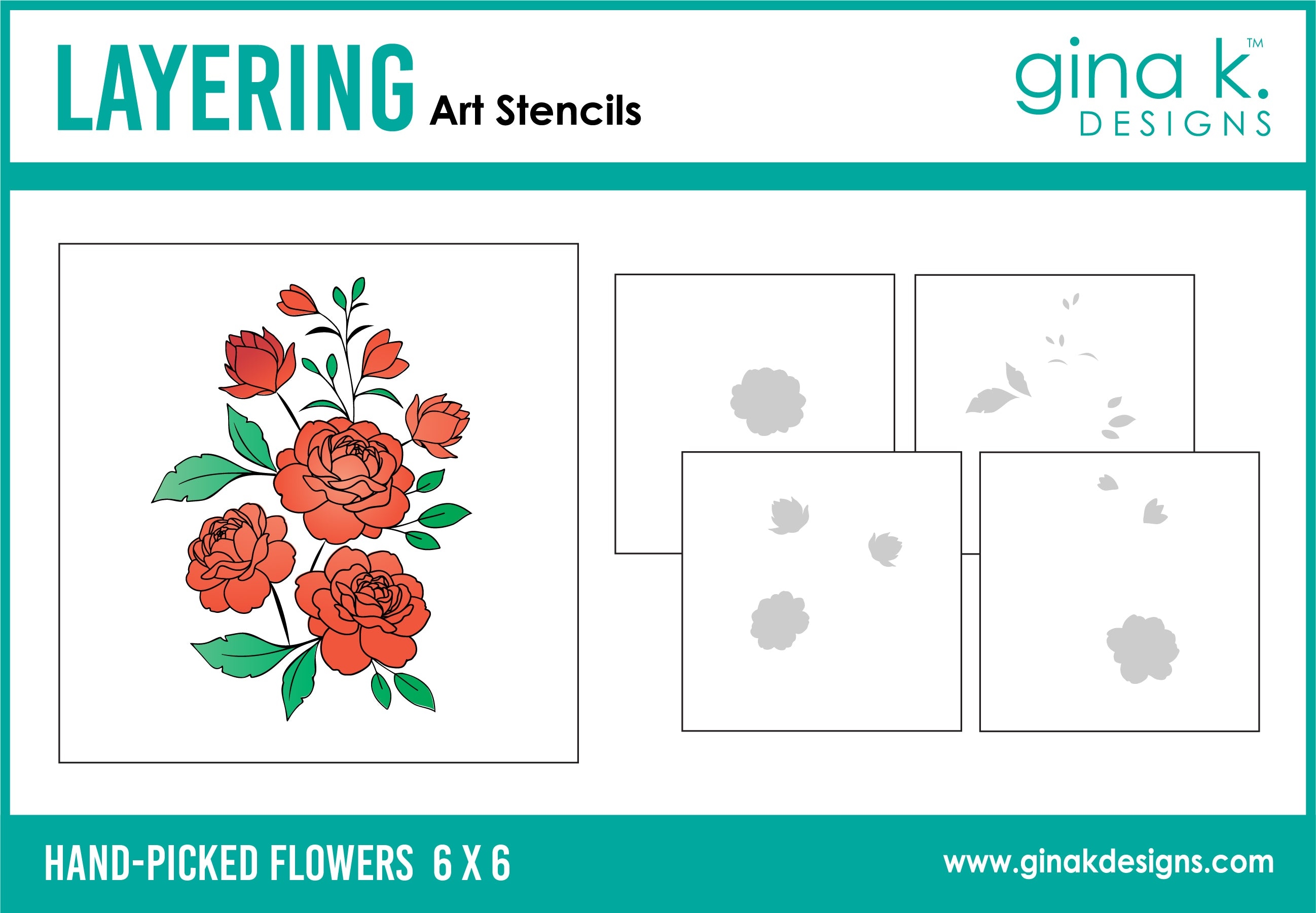 Hand-Picked Flowers Layering Stencil