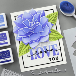 Layered Peony Stencil