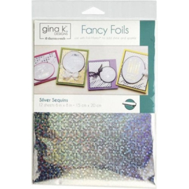 Silver Sequins Fancy Foils 6" x 8"