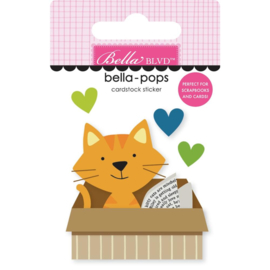 Chloe Cat In A Box Bella-Pops 3D Stickers