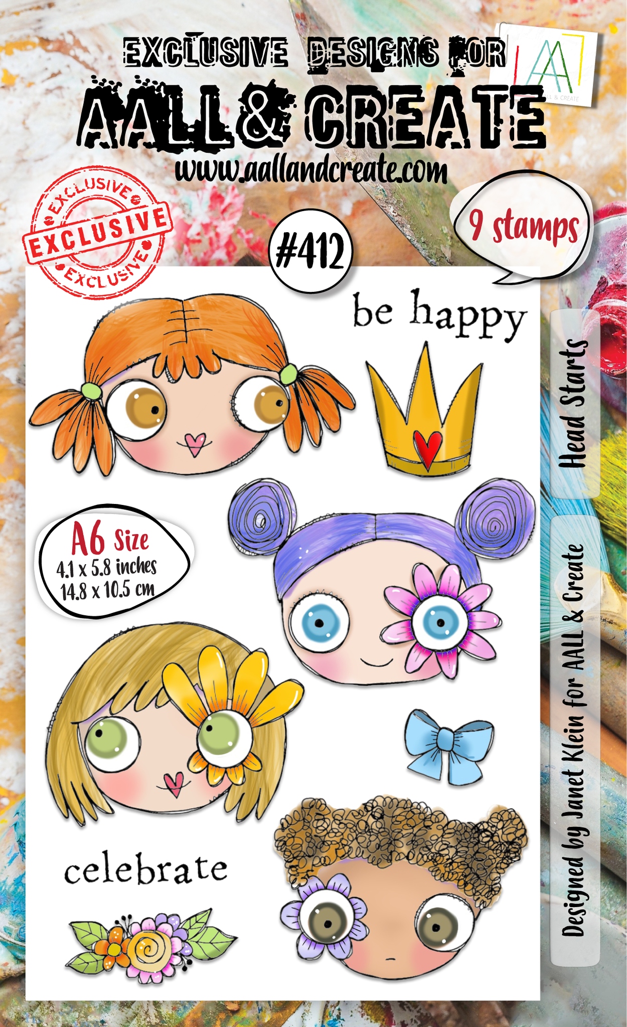#0412 Head Starts A6 Clear Stamp Set