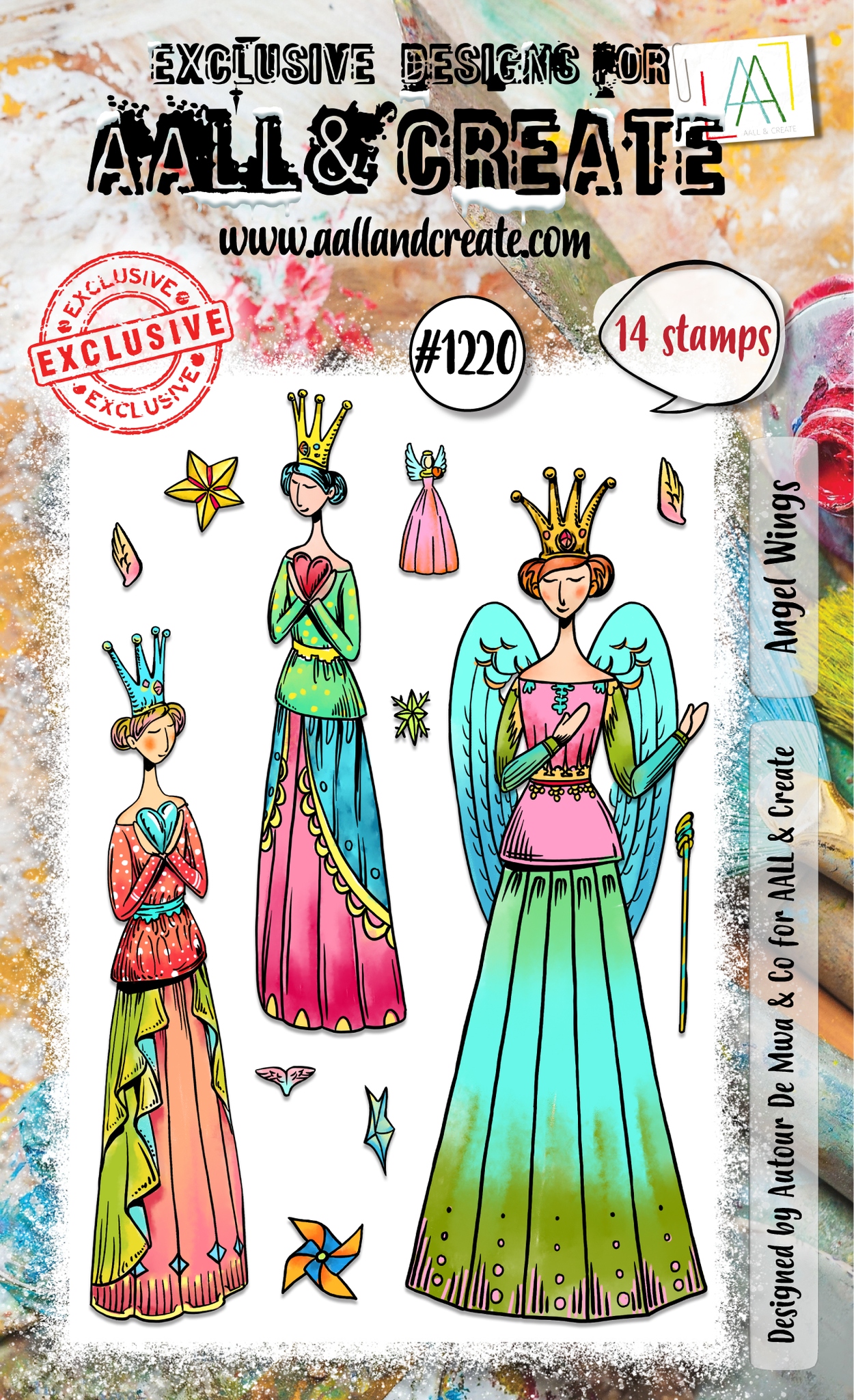 #1220 Angel Wings A6 Stamp Set