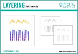 Layered Candles Stencil