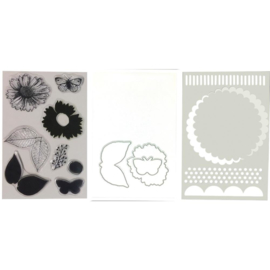 Make Art Stamp, Die & Stencil Set Country Flowers