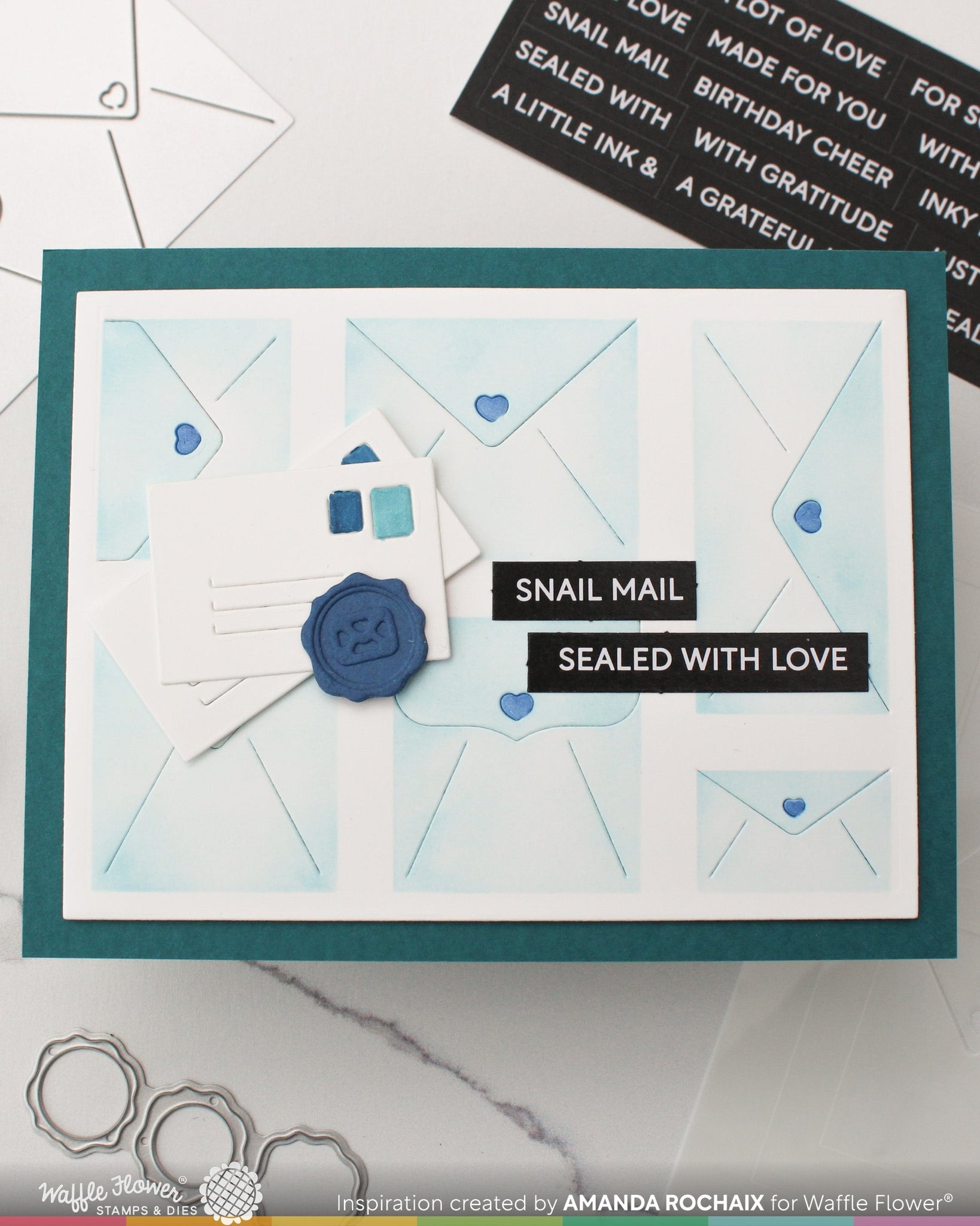 Postage Collage Envelope Stencil