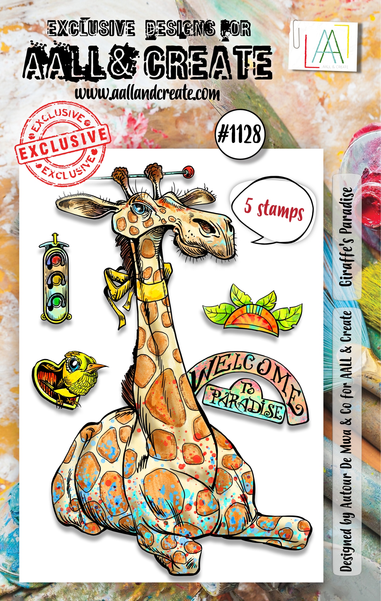 #1128 Giraffe's Paradise A7 Stamp Set