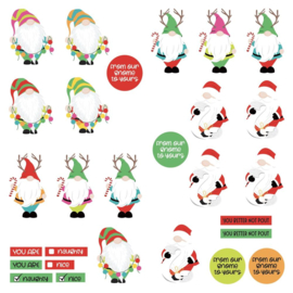 Tulla & Norbert's Christmas Party Cardstock Die-Cut Sheet Gnomies