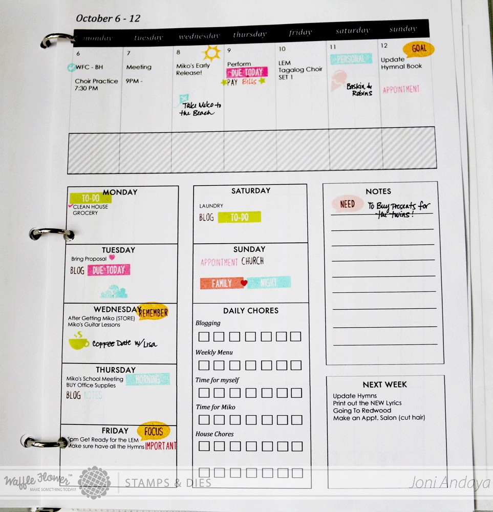 Planner: Stay Focused Stamp Set
