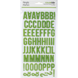 Color Vibe Foam Alpha Stickers 6"X12" Green