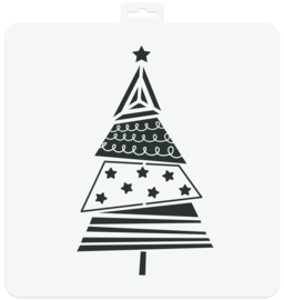 Stencil Christmas Tree