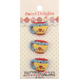 Sweet Delights Buttons Coffee Cups