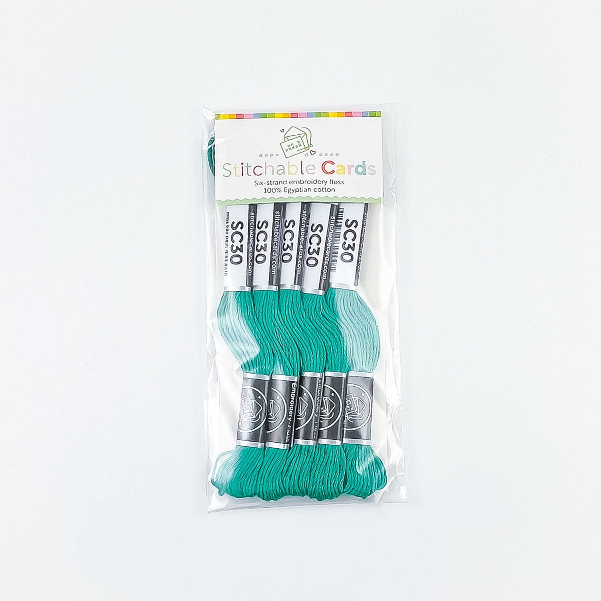 SC30 Embroidery Floss - Dark Jade Green 5/pk