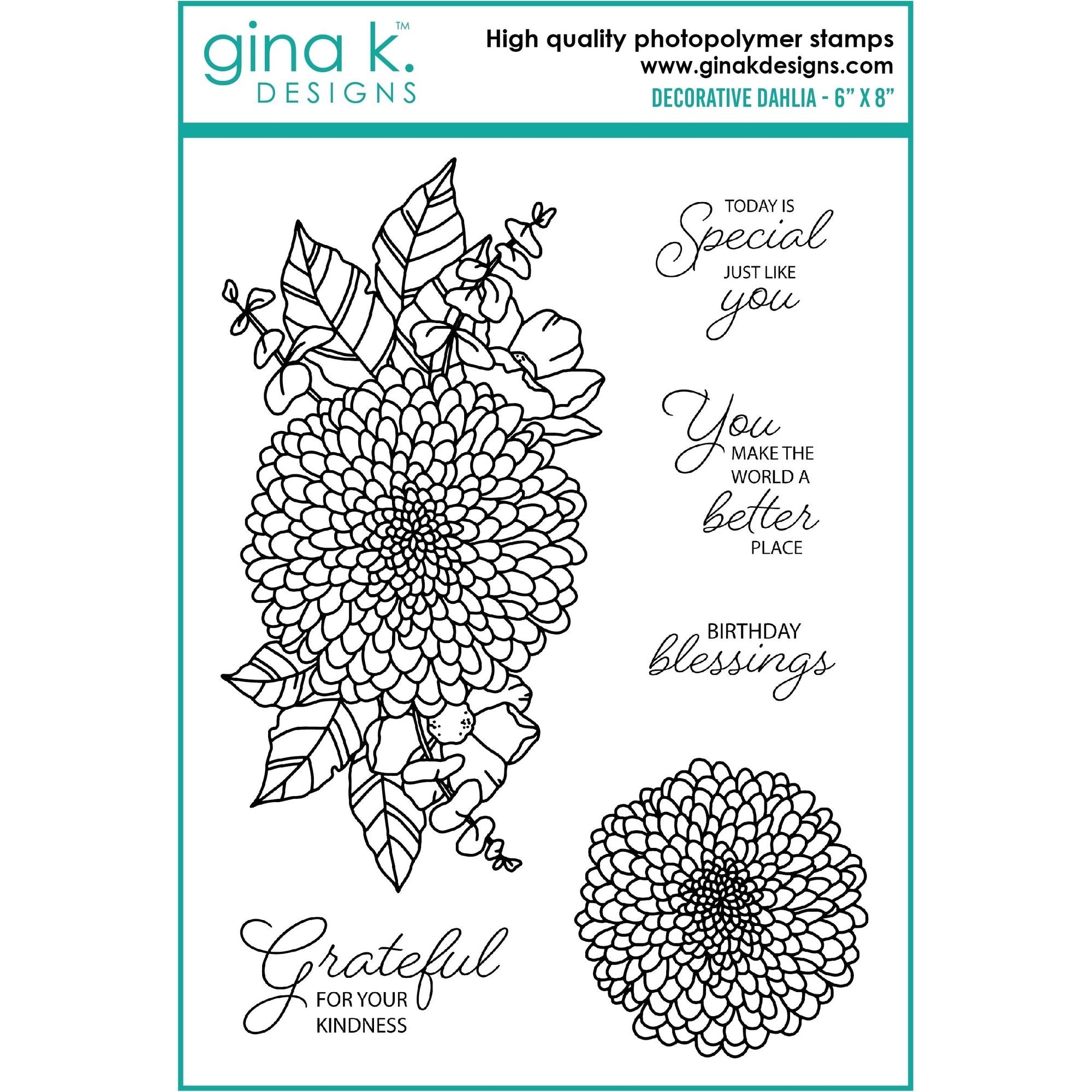 Decorative Dahlia Clear Stamps