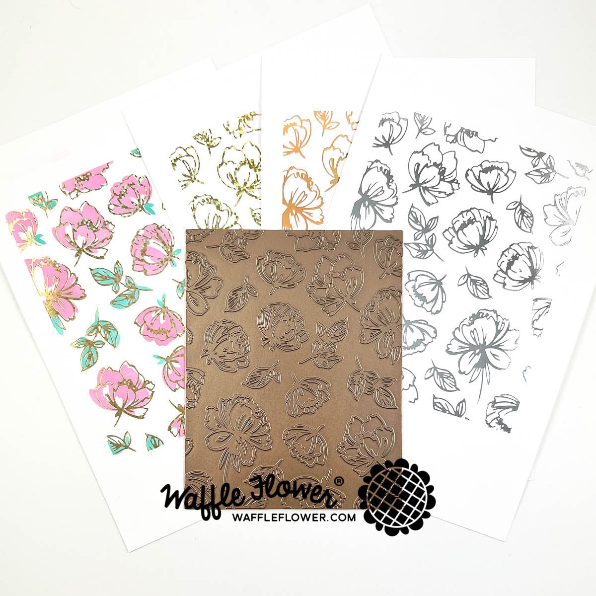 Organic Floral Foil Plate