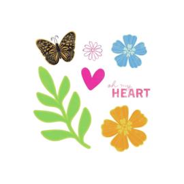 Bold And Bright Stamp & Die Set Oh My Heart